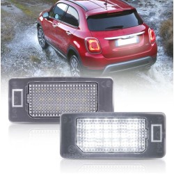 Pair of Rear LED Ceiling Lights for Fiat 500X Complete License Plate Lights with Integrated Canbus Resistor