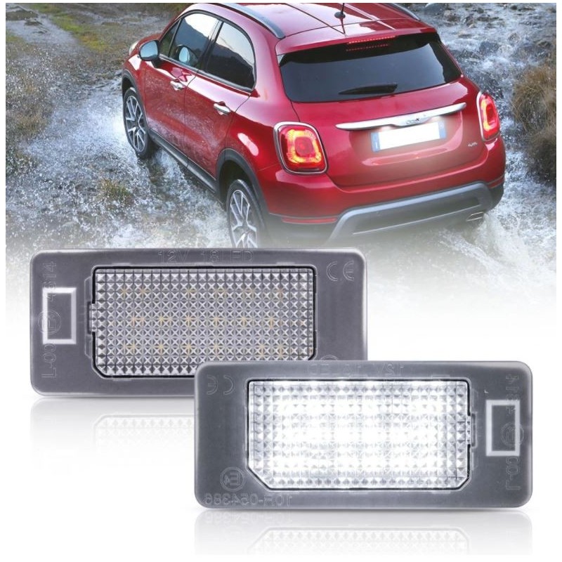 FIAT 500X LED LICENSE PLATE LIGHTS complete rear light plate