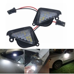 Lámparas Luz de Cortesía Led Skoda Octavia II Debajo Espejo Retrovisor 6000k Blanco