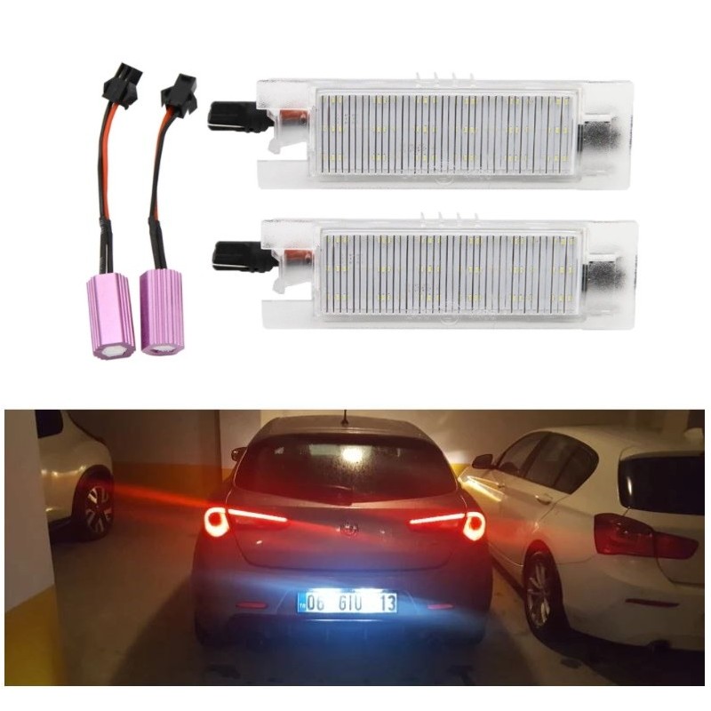 PAR DE PLAFONES LED LUCES DE MATRÍCULA 18 LED ALFA GIULIETTA 6000K