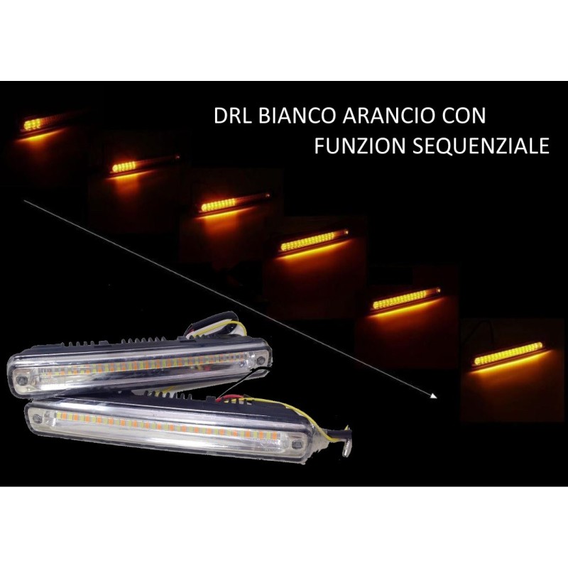 DRL LED WHITE YELLOW SEQUENTIAL INDICATOR POSITION