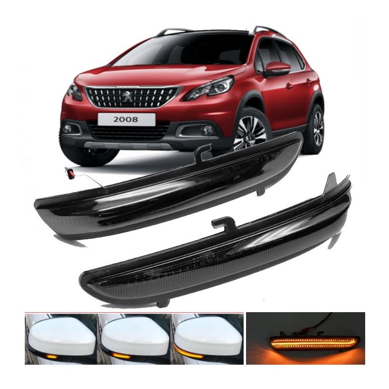 Luz de espejo dinámica secuencial LED Arrow para Peugeot 2008