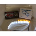CRYSTAL DRL EFFETTO METEORE FLESSIBILE SEQUENZIALE  DECORATIVO BIANCO/AMBRA 
