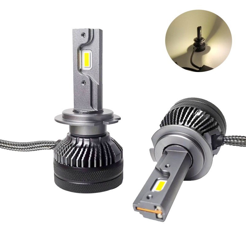 H7 LED Bulbs 4300k Warm White Light Canbus SOLAR