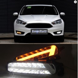 Ford Focus LED Fog Lights Dual Function Ice White and High Brightness Yellow Indicator