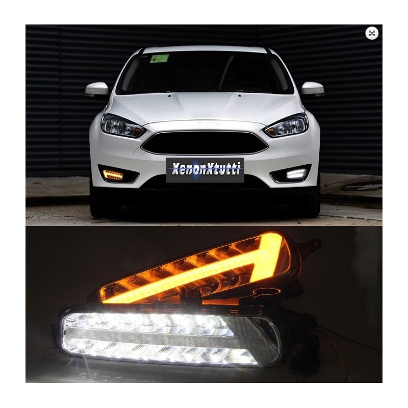 FORD FOCUS LED LUCES ANTINIEBLA DRL ANTINIEBLA FLECHA