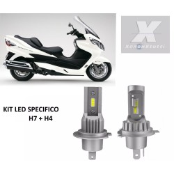 Lampade LED Suzuki Burgman H4 + H7 Specifico Luci 6000k Moto
