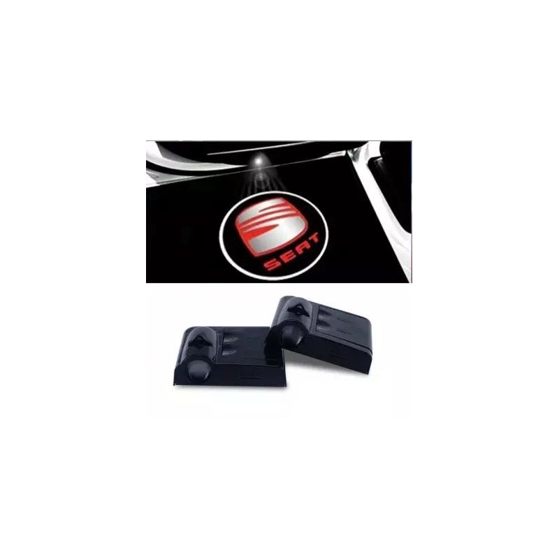 Proiettore Logo LED SEAT Leon KL per Portiera con Batteria no Fori no Connessioni Plug & Play