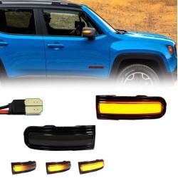 Luz de espejo dinámica secuencial LED Arrow para Jeep Renegade