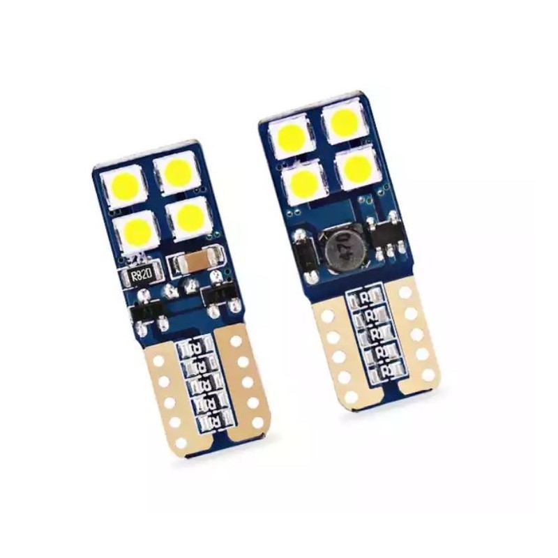 Par de LED T10 W5W 8 SMD 3030 SAMSUNG Canbus Posición Interior Matrícula