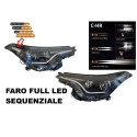 Coppia Fari FULL Led TOYOTA C-HR Luci di Posizione Drl Freccia Sequenziale Abbaglianti Anabbaglianti Led