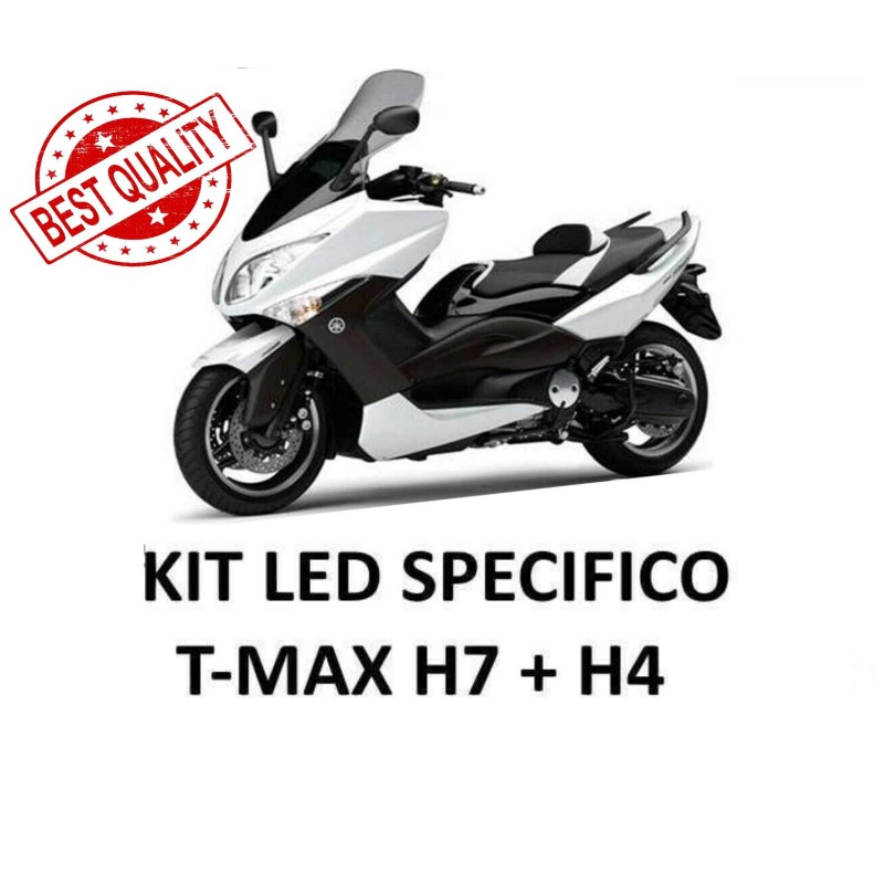 KIT LED YAMAHA T-MAX 500 H7 + H4 Específico TMAX Bianco 6000k