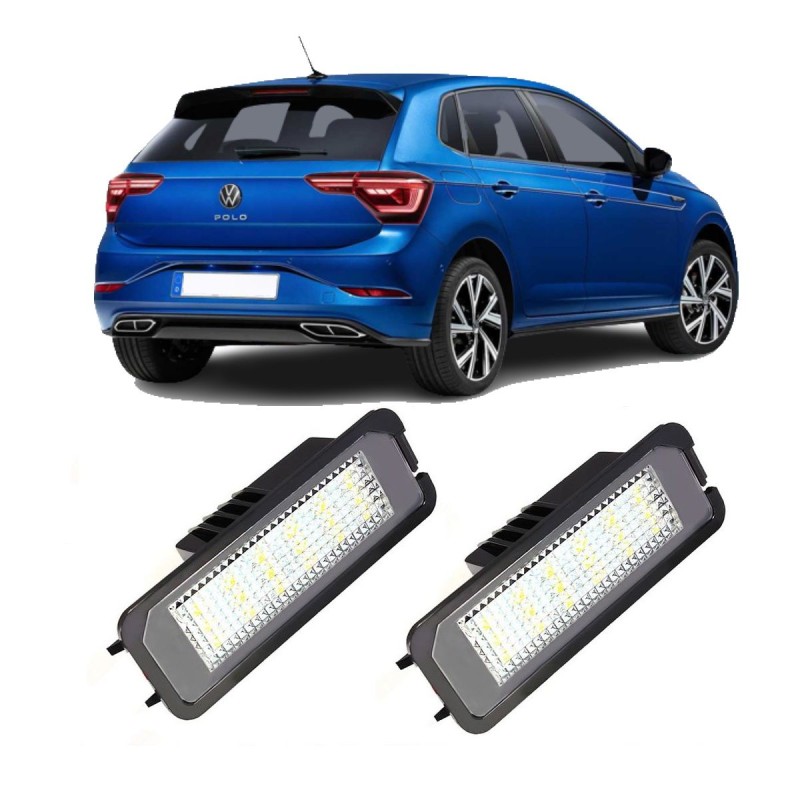 Lampade Led Targa  per VOLKSWAGEN Polo AE1 AW1 RESTYLING tecnologia CANBUS Kit 6000k Luce Bianca