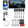 Kit 5 Piezas WIFI RGB 8 Metros Internos + 4 Luz Ambiental Cuadro Decorativo Fibra Óptica Coche