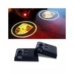 Proiettore Logo LED PORSCHE Boxster 982 - 718 (2016 in poi) per Portiera con Batteria no Fori no Connessioni Plug & Play