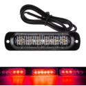 Placca Led Strobo Rosso Flash Lampeggiante Rettangolare