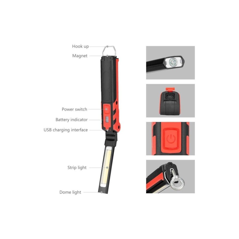 lámpara magnética LED recargable
