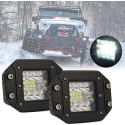 Coppia Fari Da Lavoro Led Cree 48w da Incasso Impermeabile Spot Flood Luce di Guida Luce di Retromarcia per Griglia