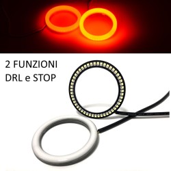 Coppia Angel Eyes LED COTTON 95 MM Rosso Posizione e Stop