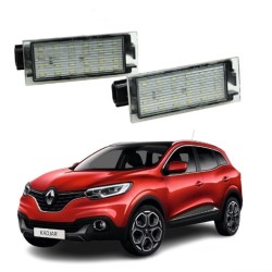 Lámpara de techo LED para matrícula Renault Kadjar, placa blanca completa 6000k