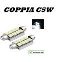 Coppia Led Festoon Siluro 39 MM 8 Led 5050 Canbus