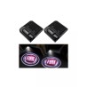 Proiettore Logo LED FIAT Uno per Portiera con Batteria no Fori no Connessioni Plug & Play