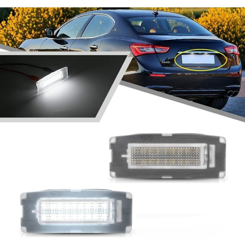 Lampade Led Targa  per MASERATI Ghibli tecnologia CANBUS Kit 6000k Luce Bianca