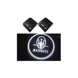 Proiettore Logo LED MASERATI Quattroporte per Portiera con Batteria no Fori no Connessioni Plug & Play