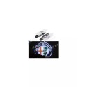 Proiettore Logo LED ALFA ROMEO Tonale per Portiera con Batteria no Fori no Connessioni Plug & Play