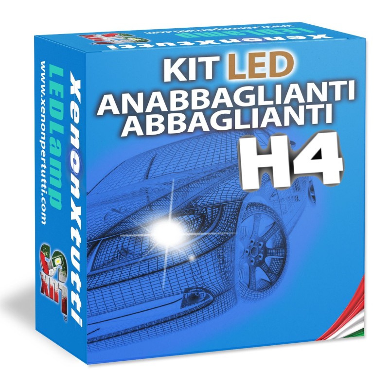 Lampade Led Anabbaglianti e Abbaglianti H4 per CHATENET CH 26 tecnologia CANBUS Kit 6000k Luce Bianca