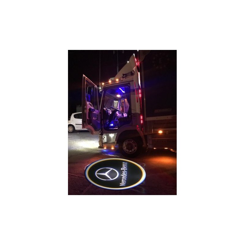 Proiettore Logo LED MERCEDES-BENZ 24V per Portiera Fori Camion Automezzi