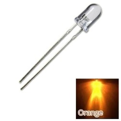 Diodo LED 5 mm 3.5v luz naranja