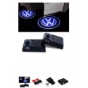 Proiettore Logo LED VOLKSWAGEN Taigo per Portiera con Batteria no Fori no Connessioni Plug & Play