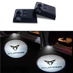 Proiettore Logo LED CUPRA Ateca per Portiera con Batteria no Fori no Connessioni Plug & Play