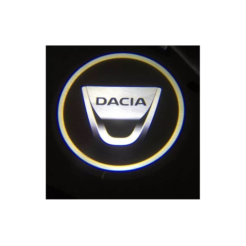 Proiettore Logo LED DACIA Jogger per Portiera con Batteria no Fori no Connessioni Plug & Play