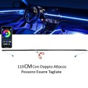 Un Pezzo RGB Acrylic LED Light 110 CM Interni Auto Decorativa Fibra Ottica Cruscotto Supporto