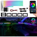 MAGIC Kit Striscia LED Interni Acrilico APP Wireless Illuminazione Ambientale RGBIC 6 in 1