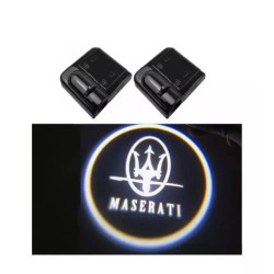 Proiettore Logo LED MASERATI GranCabrio per Portiera con Batteria no Fori no Connessioni Plug & Play