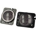 Coppia Frecce Led Laterale Parafanghi Fume Per Jeep Wrangler JK Arancione 12V 3W