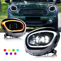 Par de faros FULL LED para MINI Countryman R60 luces de posición DRL luces altas y bajas