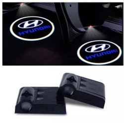 Proiettore Logo LED HYUNDAI Nuova BAYON Hybrid per Portiera con Batteria no Fori no Connessioni Plug & Play