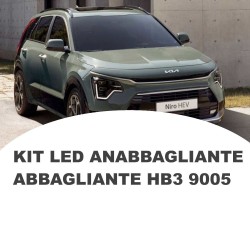 Lampade Led Anabbaglianti e Abbaglianti HB3 9005 per KIA Niro 2 tecnologia CANBUS Kit 6000k Luce Bianca