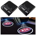 Proiettore Logo LED KIA Niro 2 per Portiera con Batteria no Fori no Connessioni Plug & Play