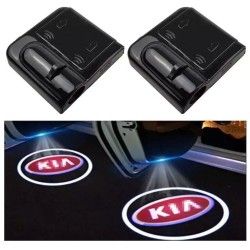 Proiettore Logo LED KIA Niro 2 per Portiera con Batteria no Fori no Connessioni Plug & Play