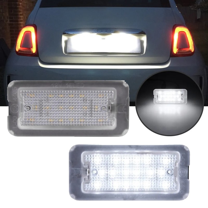 Luces LED de matrícula para 500 ABARTH 595 695 Lámparas LED con tecnología CANBUS