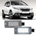 Lampade Led Luci Targa Per Peugeot 2008 Specifico Serie Top Canbus