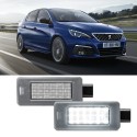 Lampade Led Luci Targa Per Peugeot 308 II Specifico Serie Top Canbus