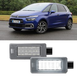 BOMBILLAS LED PARA LUZ DE MATRÍCULA para CITROEN C4 Picasso II Serie TOP CANBUS específica