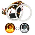 Coppia Angel Eyes LED COTTON Rigato 80 MM Bianco Arancio