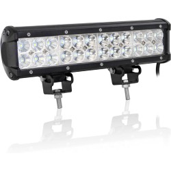 Barra LED 72W todoterreno 31cm luz 12V 24V luces de trabajo impermeables Tractor coche camión barco 4x4 inoxidable